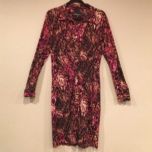 Leslie Fay long Sleeve Snap Up Dress, size 10
